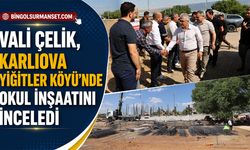 Vali Çelik, Karlıova Yiğitler Köyü’nde Okul İnşaatını İnceledi