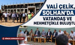 Vali Çelik, Solhan’da Vatandaş ve Mehmetçikle Buluştu