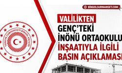 Valilikten Genç’teki İnönü Ortaokulu İnşaatıyla İlgili Basın Açıklaması