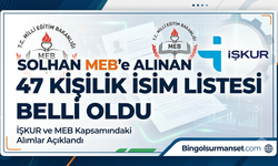 Solhan MEB'e Alınan 47 Kişilik İsim Listesi Belli Oldu