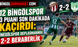 12 Bingölspor 3 Puanı Son Dakikada Kaçırdı: İnegölspor Deplasmanında 2-2 Beraberlik