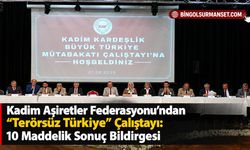 Kadim Aşiretler Federasyonu’ndan “Terörsüz Türkiye” Çalıştayı: 10 Maddelik Sonuç Bildirgesi