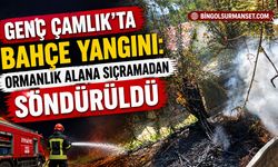 Genç Çamlık’ta Bahçe Yangını: Ormanlık Alana Sıçramadan Söndürüldü