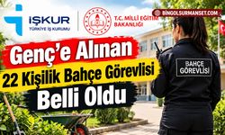 Genç'e Alınan 22 Kişilik Bahçe Görevlisi Belli Oldu