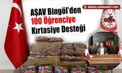 AŞAV Bingöl’den 100 Öğrenciye Kırtasiye Desteği