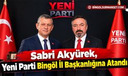 Sabri Akyürek, Yeni Parti Bingöl İl Başkanlığına Atandı