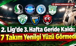 2. Lig’de 3. Hafta Geride Kaldı: 7 Takım Yenilgi Yüzü Görmedi