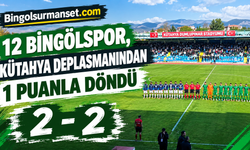 12 Bingölspor, Kütahya Deplasmanından 1 Puanla Döndü