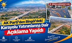 AK Parti'den Bingöl'deki Karayolu Yatırımlarına Dair Açıklama Yapıldı
