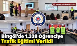 Bingöl'de 1.338 Öğrenciye Trafik Eğitimi Verildi