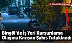 Bingöl'de İş Yeri Kurşunlama Olayına Karışan Şahıs Tutuklandı