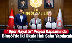 "Spor Hayattır" Projesi Kapsamında İki Okula Halı Saha Yapılacak