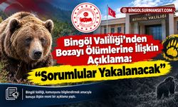 Bingöl Valiliği’nden Bozayı Ölümlerine İlişkin Açıklama: “Sorumlular Yakalanacak”