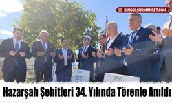 Hazarşah Şehitleri 34. Yılında Törenle Anıldı