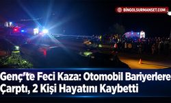 Genç’te Feci Kaza: Otomobil Bariyerlere Çarptı, 2 Kişi Hayatını Kaybetti