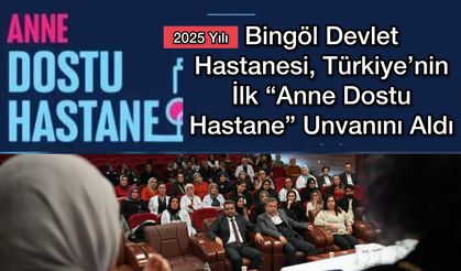 Bingöl Devlet Hastanesi, Türkiye’nin İlk “Anne Dostu Hastane” Unvanını Aldı