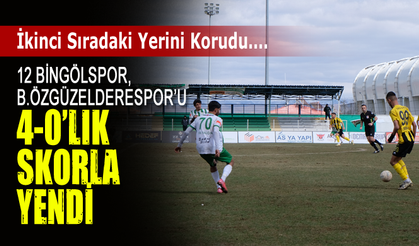 12 Bingölspor, B.Özgüzelderespor'u 4-0'lık Skorla Yendi