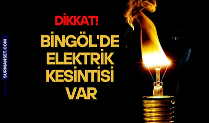 Bingöl Merkez'de 18 Mart'ta Planlı Elektrik Kesintisi