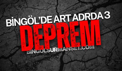 Bingöl Kiğı’da Peş Peşe 3 Deprem!