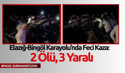 Elazığ-Bingöl Karayolu’nda Feci Kaza: 2 Ölü, 3 Yaralı