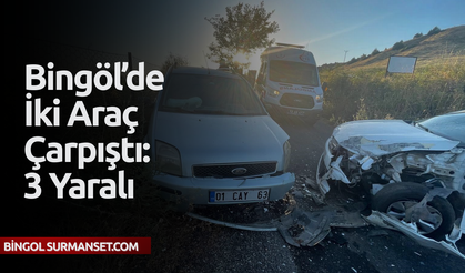 Bingöl’de İki Araç Çarpıştı: 3 Yaralı