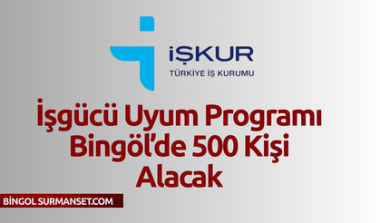 İşgücü Uyum Programı Bingöl’de 500 Kişi Alacak
