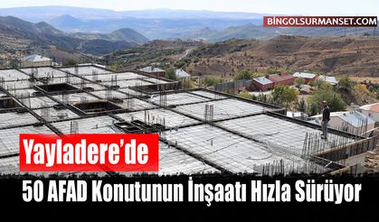 Yayladere’de 50 AFAD Konutunun İnşaatı Hızla Sürüyor