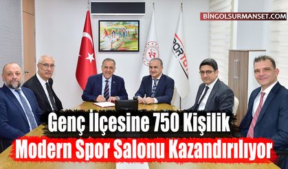 Genç İlçesine 750 Kişilik Modern Spor Salonu Kazandırılıyor