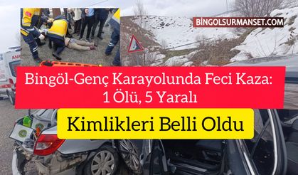 Bingöl-Genç Karayolunda Feci Kaza: 1 Ölü, 5 Yaralı