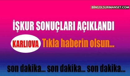 İŞKUR (Milli Eğitim) Karlıova İlçesi Kura Sonuçları