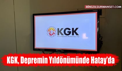 KGK, Depremin Yıldönümünde Hatay’da