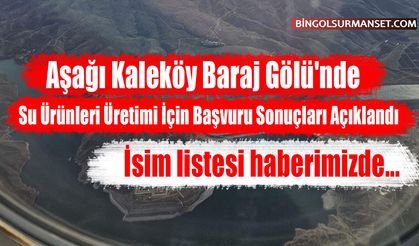 Su Ürünleri Üretimi İçin Başvuru Sonuçları Açıklandı