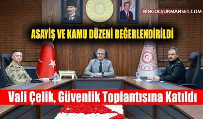 Vali Çelik, İçişleri Bakanı Çiftçi Başkanlığındaki Güvenlik Toplantısına Katıldı
