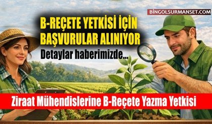 Ziraat Mühendislerine B-Reçete Yazma Yetkisi
