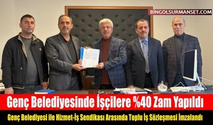 Genç Belediyesinde İşçilere %40 Zam Yapıldı