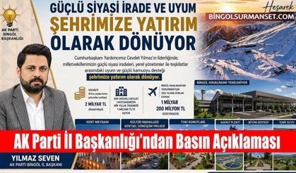 AK Parti Bingöl İl Başkanlığından Basın Açıklaması