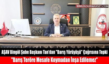 AŞAV Bingöl Şube Başkanı Tan'dan "Barış Yürüyüşü" Çağrısına Tepki