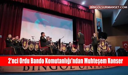 Bingöl'de 2'nci Ordu Bando Komutanlığı'ndan Muhteşem Konser