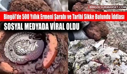 Bingöl’de 500 Yıllık Ermeni Şarabı ve Tarihi Sikke Bulundu İddiası