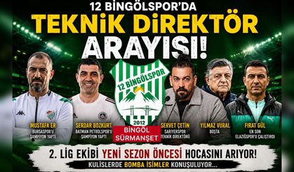 12 Bingölspor’da Teknik Direktör Koltuğu İçin Sürpriz İsimler!