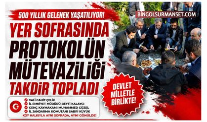 Yer Sofrasında Protokolün Mütevaziliği Takdir Topladı