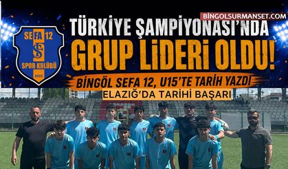 Bingöl Sefa12, U15’te Türkiye Şampiyonası’nda Grup Lideri Oldu