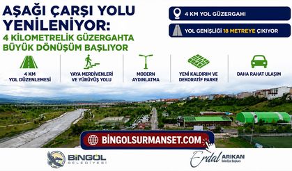 Aşağı Çarşı Yolu Yenileniyor: 4 Kilometrelik Güzergahta Büyük Dönüşüm Başlıyor
