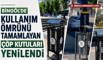 Bingöl'de Kullanım Ömrünü Tamamlayan Çöp Kutuları Yenilendi