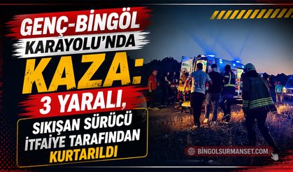 Genç-Bingöl Karayolu’nda Kaza: 3 Yaralı