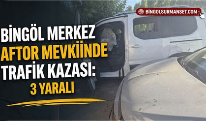 Bingöl Merkez Aftor Mevkiinde Trafik Kazası: 3 Yaralı