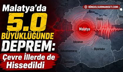Malatya’da 5.0 Büyüklüğünde Deprem: Çevre İllerde de Hissedildi