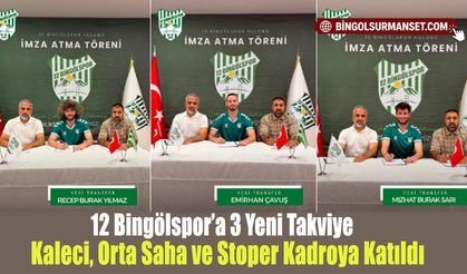 12 Bingölspor’a 3 Yeni Takviye: Kaleci, Orta Saha ve Stoper Kadroya Katıldı