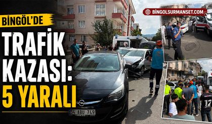 Bingöl’de Trafik Kazası: 5 Yaralı