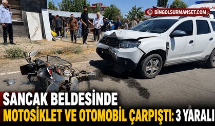 Sancak Beldesinde Motosiklet ve Otomobil Çarpıştı: 3 Yaralı